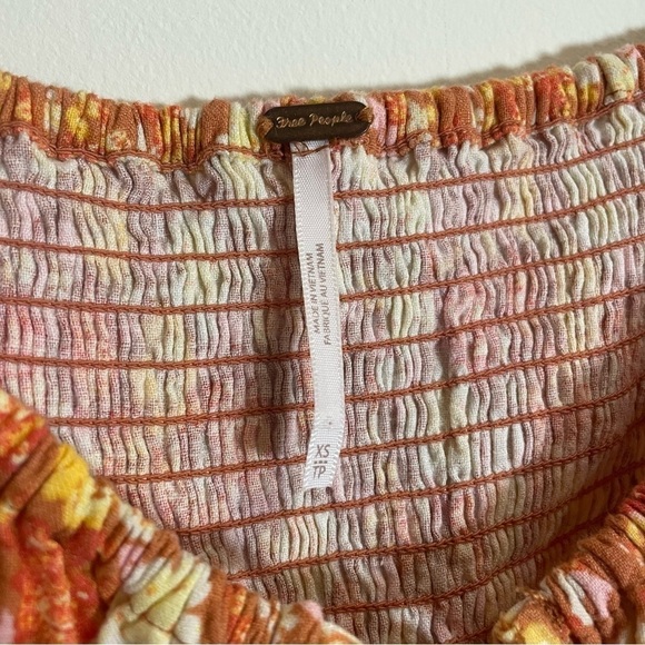 Free People Show Me Love Orange Romper size XS - Picture 9 of 12